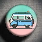 VW CAMPER VAN Pin Badge Button (1 inch 25mm) Surfer Camping Car Summer Cool