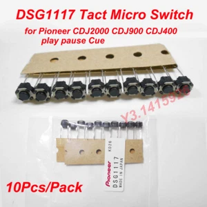 10 szt. Tact Micro Switch DSG1117 do PIONEER CDJ2000 CDJ900 CDJ400 Play Pause Cue - Zdjęcie 1 z 8