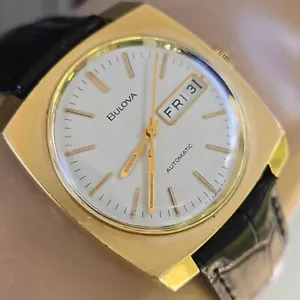 Vintage BULOVA men's automatic watch 11ANACB 23Jewels day/date swiss 1970 - Picture 1 of 22
