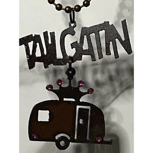 Tailgatin’ Country Girl Copper Colored Necklace Football Tailgate Tailgating - Picture 1 of 10