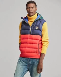 Ralph Lauren Crest Keks Aufnäher Kapuzenpullover Pufferweste Herren Größe Large $ 298 - Bild 1 von 10