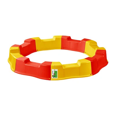 PAFEN Sandkasten Kunststoff Ø 160 Sandbox Rund Sandkiste Outdoor Gelb/Rot