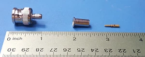 (4pcs)BNC Connector, 27-9201 , AIM ELECTRONICS, MALE PLUG, 50Ohm CRIMP ON, RG58 - Picture 1 of 1