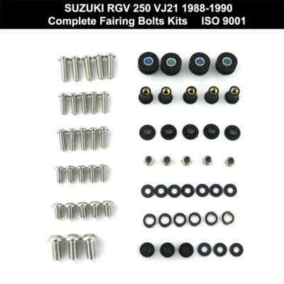 Kit de tornillos de carenado de acero inoxidable aptos para Suzuki RGV 250 VJ21 1988-1990 Foto 1 de 4