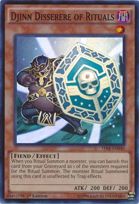 THSF EN040 1ST ED 1X DJINN DISSERERE OF RITUALS SUPER RARE CARD - Image 1 of 2