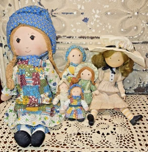 Vintage Menge 6 Holly Hobbie Puppen unterschiedliche Größen (lesen) - Bild 1 von 9