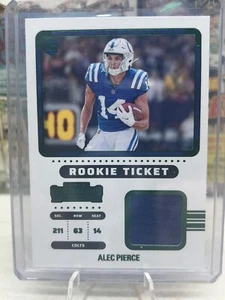 2022 Contenders Alec Pierce Rookie Ticket Patch Green RC #RTS-API Colts - Picture 1 of 2