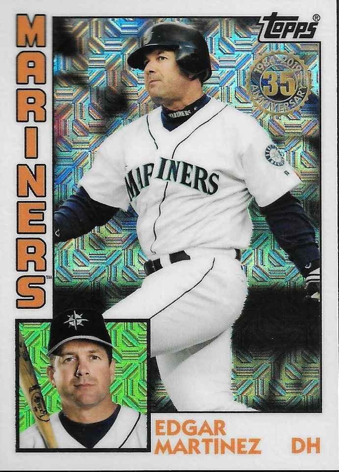 2019 Topps Update EDGAR MARTINEZ Silver Pack 1984 Chrome - MARINERS - #T84U-37 - Image 1 of 1