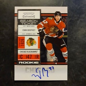 2010-11 Contenders #129 Evan Brophey AU RC Playoffs