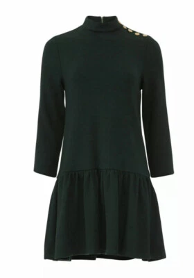 J.O.A. Vestido para mujer verde oliva talla XS funda cuello falso cintura caída $95- #687 Foto 1 de 4