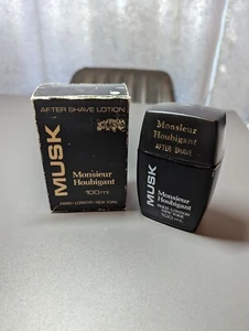 Vintage Musk Monsieur Houbigant 70' 100 Ml Men After Shave Splash With Box T10 - Foto 1 di 14