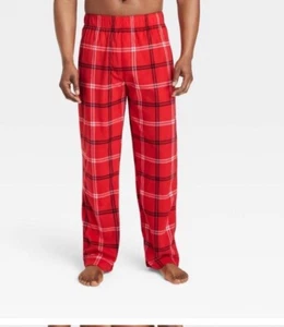 NWT Mens Wondershop Red Plaid Fleece Pajama Lounge Sleep Pants Size XXL - Picture 1 of 4
