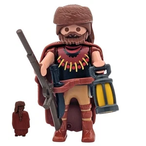 Playmobil figura cazador marrón pieles lámpara rifle Western suelto - Imagen 1 de 1
