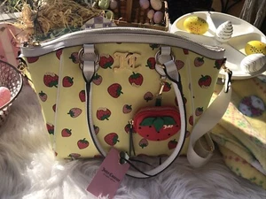 NWT Juicy Couture Sweet N Juicy Tote Strawberry Licorice - Picture 1 of 6