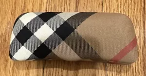 Burberry Eyeglasses Case Nova Check Tartan Hard Shell Plaid Case Velvet Interior - Picture 1 of 4