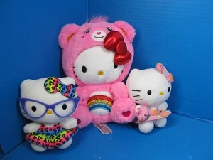 Care Bears Hello Kitty Dressed As Cheer Bear 9" Plush Stuffed Doll Sanrio Gift - Picture 1 of 13