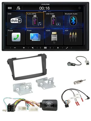 Alpine Bluetooth 2DIN Lenkrad DAB USB Autoradio für Hyundai i40 VF ab 2011 schwa - Bild 1 von 4