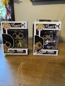 Prince Funko Pop (Purple Rain) 79 & 81 FYE Diamond Exclusive - Picture 1 of 14