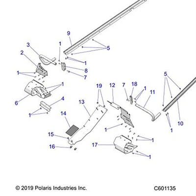 Reposapiés derecho Polaris 1024378 Switchback RMK 800 550 600 155 144 121 SP Foto 1 de 3