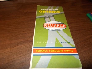1954 Reliance Petroleum Ontario Vintage Road Map - Bild 1 von 1