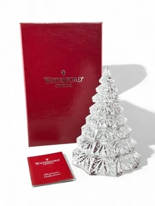 Waterford Crystal CHRISTMAS TREE Sculpture Clear Solid 6.5” Mint* In Box - Picture 1 of 6