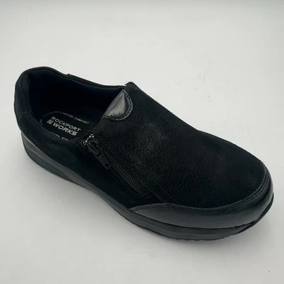 Rockport Women's truStride Work Comfort Steel Toe Work Shoe, Black, Sz 11 M - Image 1 of 4