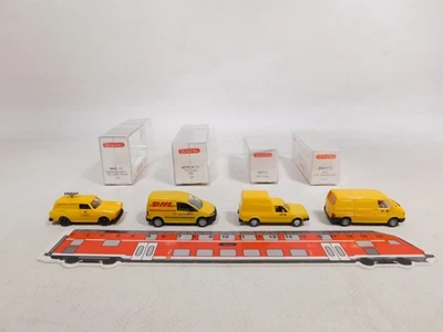 4X Wiking H0 1:87 Modello VW Post 0042 0275 DHL 047 294 Mint+Box #DW846-0,5 - Immagine 1 di 4