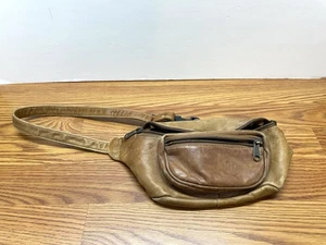 Vintage Brown Leather Fanny Pack PLAS. JORDAO - Picture 1 of 13
