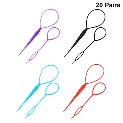  20 Pairs Attrezzo Per Trecce Capelli Accesori Strumenti Intrecciare - Image 1 of 4