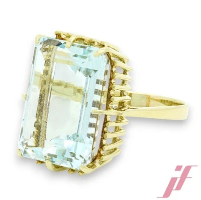 Ring 585 Gelbgold mit Aquamarin 8,36 g W 56 - Bild 1 von 4