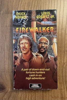 VHS Firewalker 1989 Chuck Norris Louis Gosset Jr Action Movie FULLY TESTED - Image 1 of 3