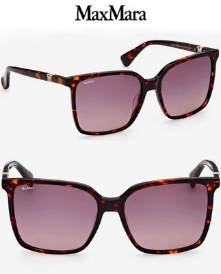 Gafas de sol cuadradas moradas degradadas Max Mara EMME11 MM0046 54T Havana Tort 57 mm Foto 1 de 4