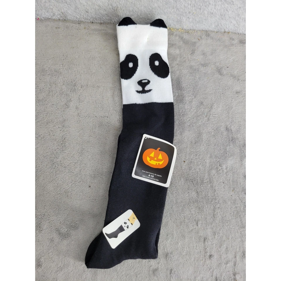 Хэллоуин панда колена носки девочек Kids черный белый костюм праздник милый - Изображение 1 из 4