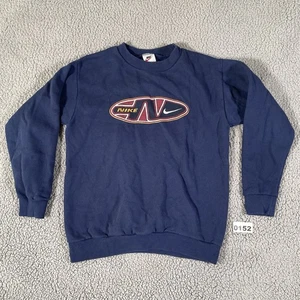 Vintage Nike Sweatshirt Boys Medium Youth Blue 90s Swoosh - Picture 1 of 9