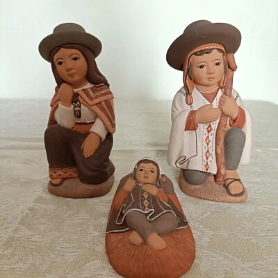 Natività Presepe In Terracotta Peruviano - Immagine 1 di 3