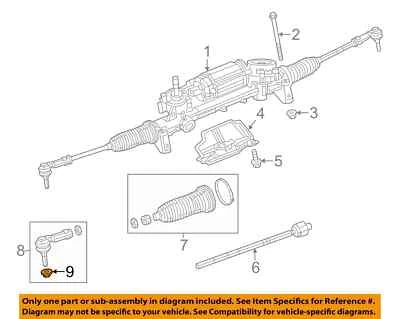 Jeep OEM 2014-20 Cherokee engranaje de dirección acoplamiento exterior tuercas de varilla de amarre 6510655AA NUEVO EN PAQUETE Foto 1 de 4