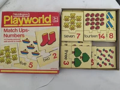 Waddingtons Playworld - Match ups- Numbers Puzzle game 1984 complete - Image 1 of 3