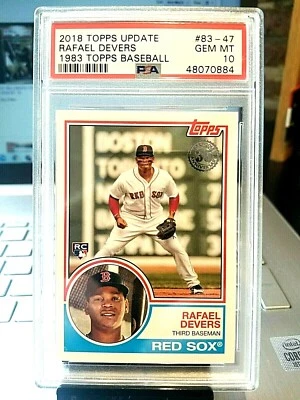 2018 RAFAEL DEVERS TOPPS UPDATE ROOKIE. 1983 TOPPS B.B. #83-47 PSA GEM MT 10 GEM - Image 1 of 4