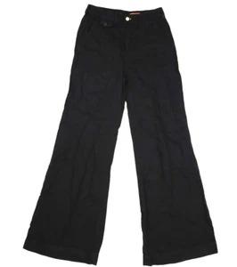Pilcro Anthropologie Wide Leg Bell Bottom Black Denim Jeans w Stretch Womens 26 - Picture 1 of 13