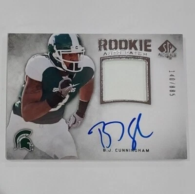 2012 UD SPA 140/885 BJ Cunningham 265 RPA Rookie Patch Auto RC Spartans, Dolphin - Image 1 of 4
