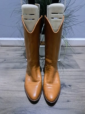 Vintage 80’s  9 West Brown Leather Cowboy Boots Women’s 8.5M - Image 1 of 4