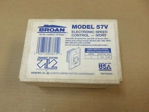 New Broan model 57V electronic variable speed control Ivory - Picture 1 of 2