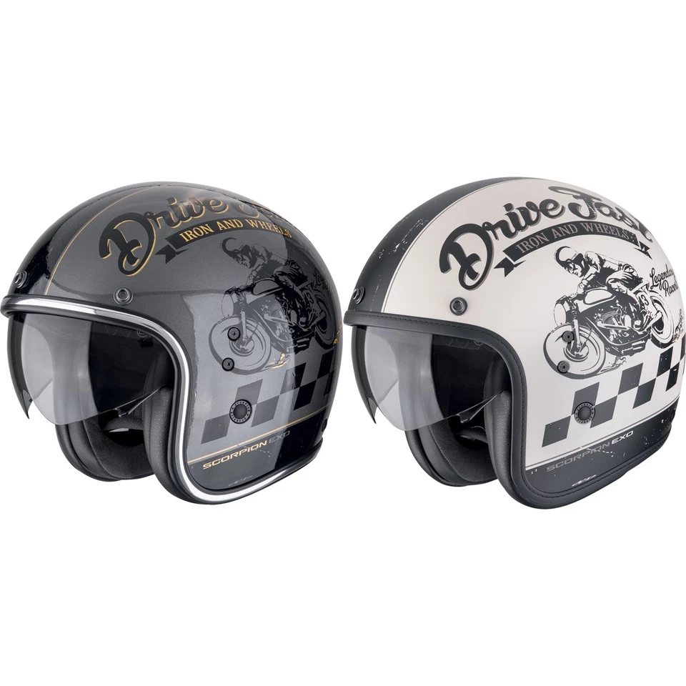 Scorpion Belfast Evo Drive Fast Motorrad Jethelm Retro Vintage Motorradhelm - Bild 1 von 1