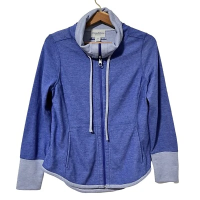 Tommy Bahama Womens Reversible Sun Fade Flipside Sweatshirt Size S Blue Nautical - Image 1 of 4