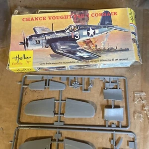 Heller Chance Vought F4U-1 Corsair Model Kit 073 1/72 Complete - Picture 1 of 6