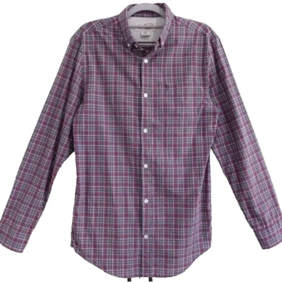 Penguin by Munsingwear Mens Plaid Button Down Dress Shirt Sz S Blue Red Preppy - Image 1 of 4