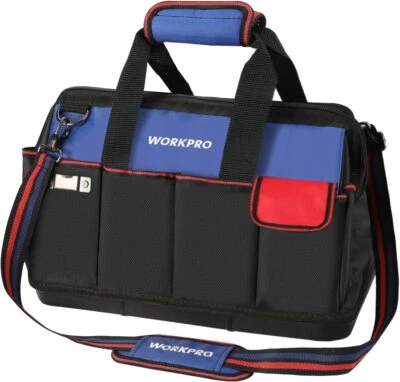 WORKPRO 18"Tool Bag Tool Tote Waterproof with Base and Adjustable Shoulder Strap - Image 1 of 4