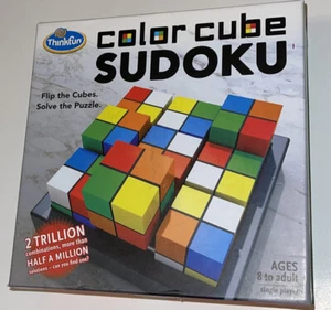 Thinkfun Color Cube Sudoku Puzzle Game Flip the Cubes Solve The Puzzle EUC! Fun! - Picture 1 of 6