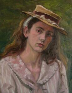 Portrait of a young lady (original oil painting)