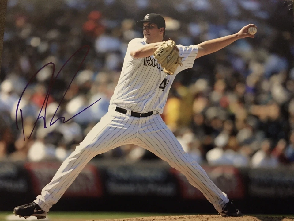 Foto firmada por Drew Pomeranz Colorado Rockies 8x10 Oakland A's/Indios autografiada Foto 1 de 1
